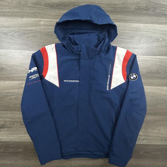 BMW Jacket Mens Large Motorrad Motorsport Hooded Moto Graubünden Racing - Picture 1 of 12